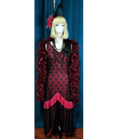 Pink & Black Gatsby Dress #1 ADULT HIRE